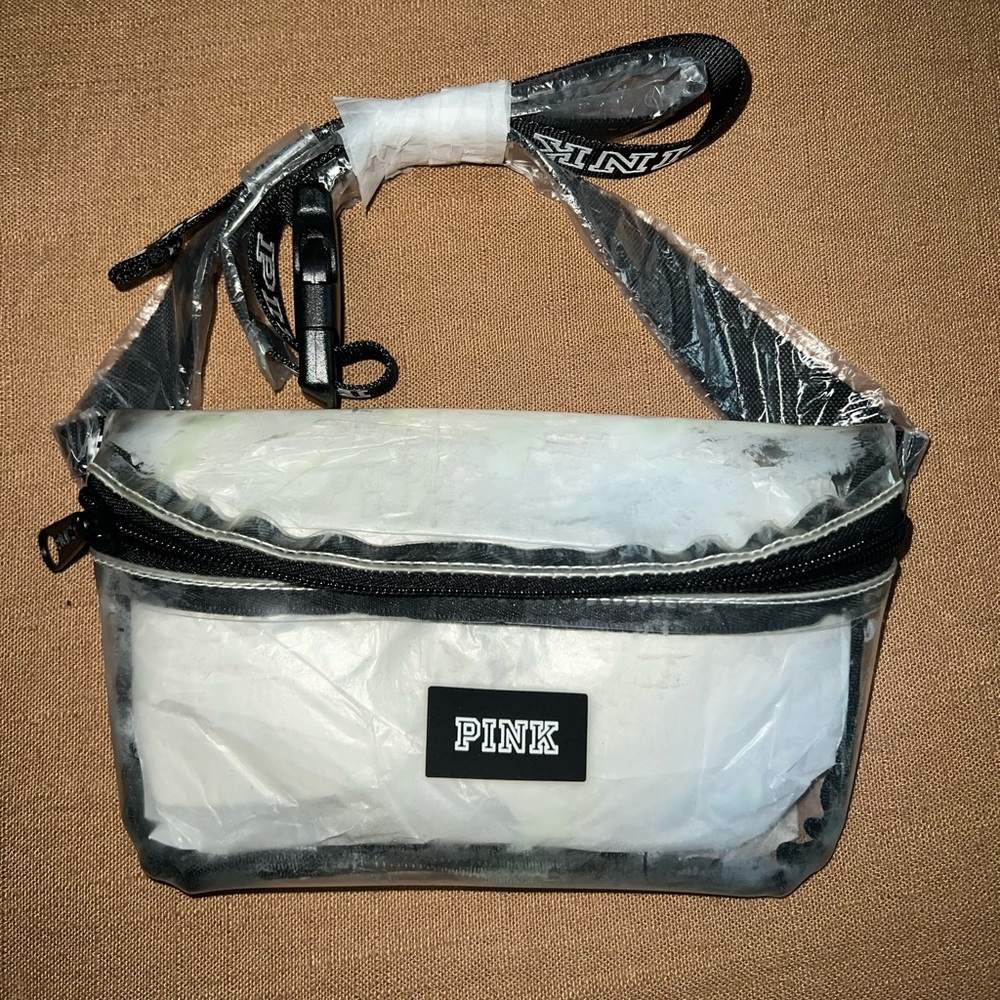 PINK clear Fanny pack